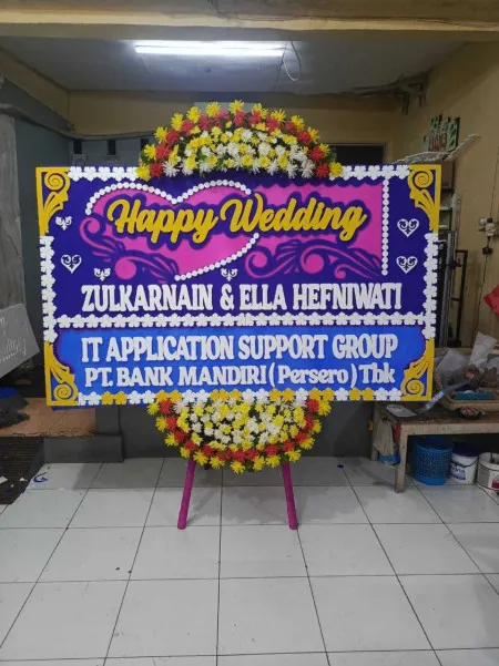 Papan Bunga Wedding Outdoor Cibinong